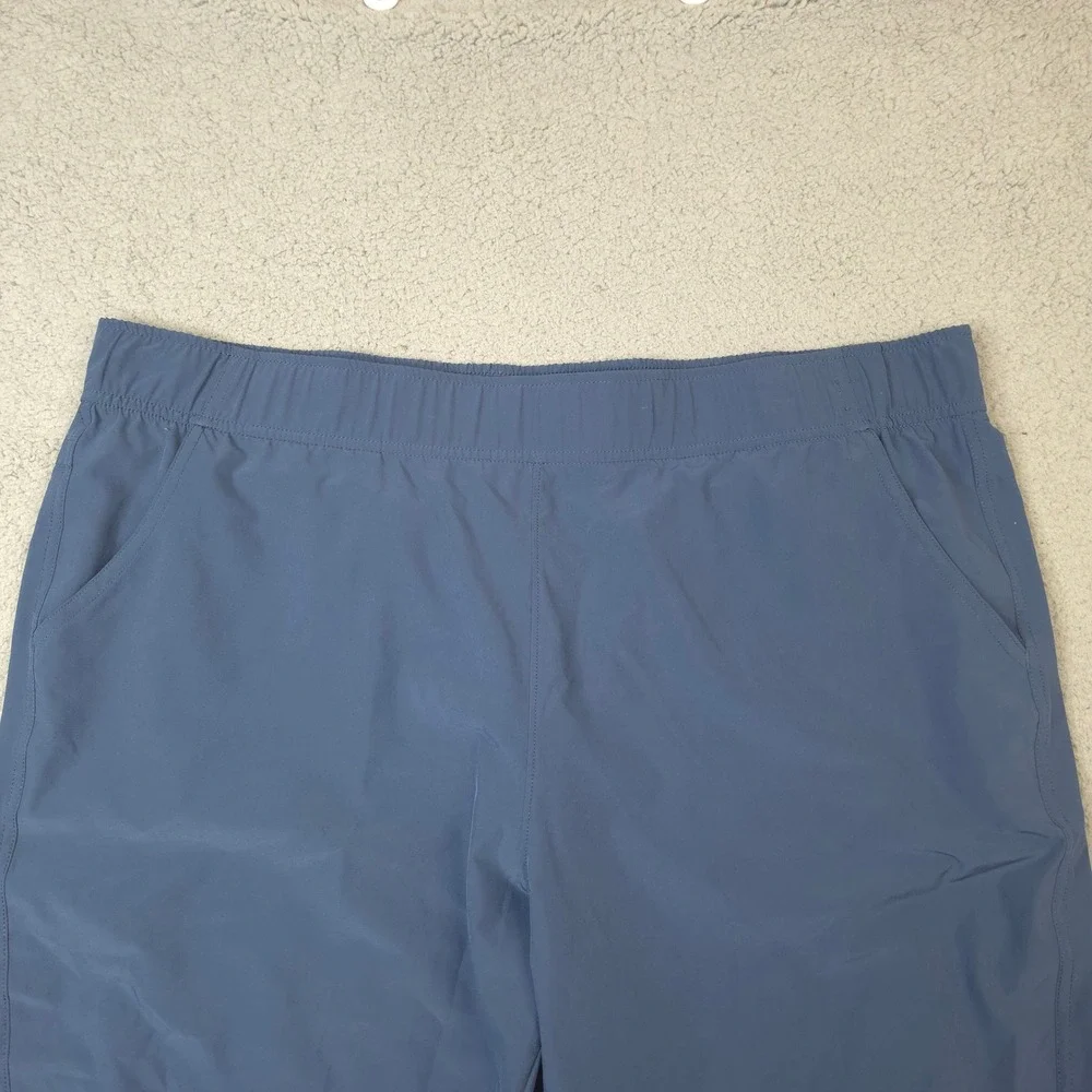Eddie Bauer Pants Womens XXL Blue Hiking‎ Travel Elastic Waist 42 Straight Leg